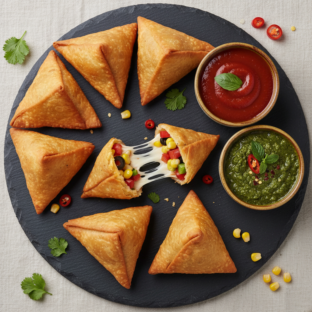 Cocktail Pizza Samosa